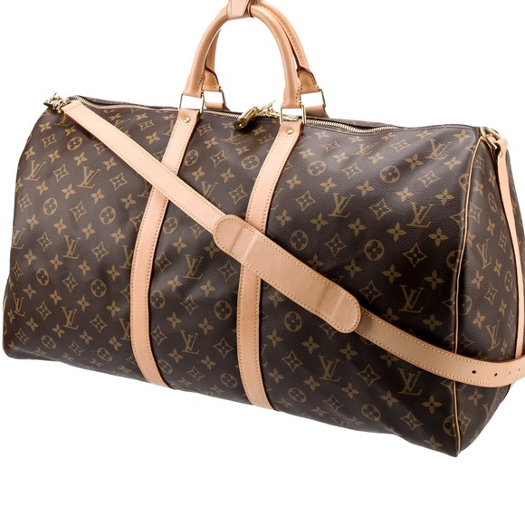 💎Louis Vuitton AUTHENTIC Monogram Keepall Bandouliere 55 Iconic Bag Weekender - Picture 1 of 16